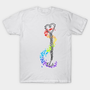 Rainbow Heart chain T-Shirt